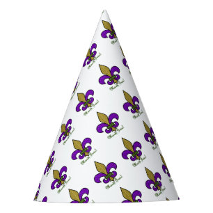 Chapeaux De Fètes Mardi Gras Fleur De Lis Coloré