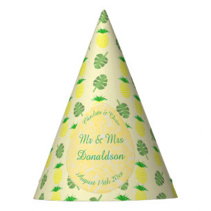 Chapeaux De Fètes Mariage d'été tropical Ananas et Palm Feuille