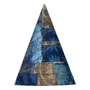 Chapeaux De Fètes Marine numérique Abstraite : Motif d'aquarelle tra