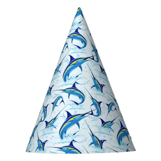 Chapeaux De Fètes Marlin Bleu Jaillissant de l'Océan (Devant)