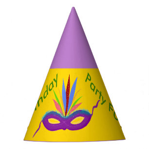 Chapeaux De Fètes Masque Mardi Gras Violet Anniversaire