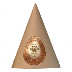 Chapeaux De Fètes Médaille de bronze réaliste 3D personnalisable et