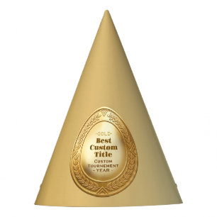 Chapeaux De Fètes Médaille d'or réaliste 3D personnalisable et modif