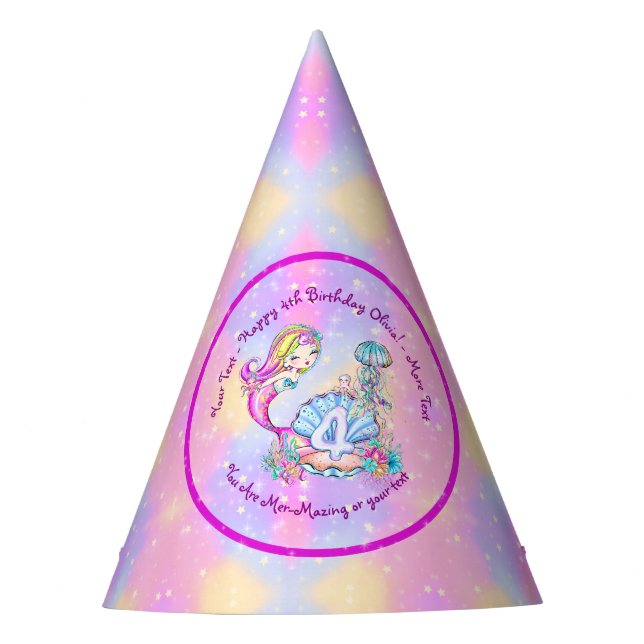 Chapeaux De Fètes Mermaid 4e anniversaire Modifier Modifier Modifier (Devant)