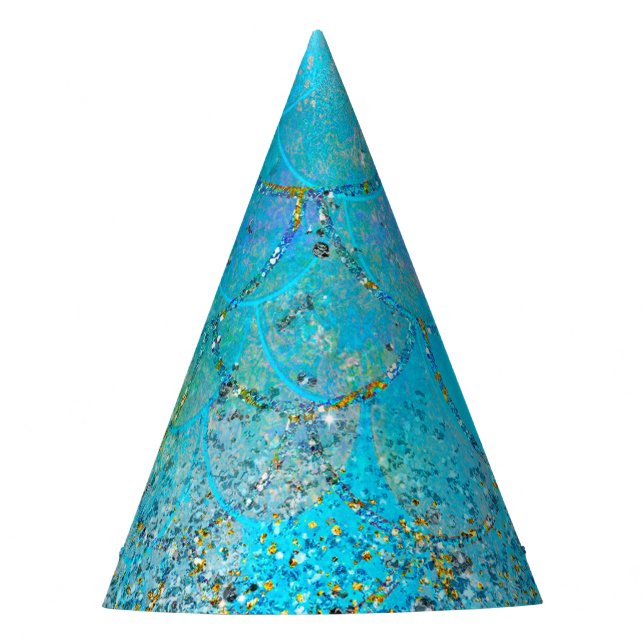 Chapeaux De Fètes Mermaid Iridescente Pearl Shimmer fête d'anniversa (Devant)