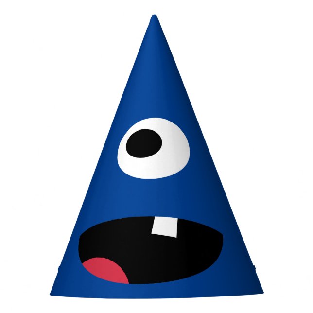 Chapeaux De Fètes Mignon bleu de monstre d'enfants de visage de (Devant)