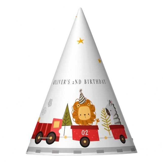 Chapeaux De Fètes Mignonne Red Woodland Animal Train N'Importe Quel  (Devant)