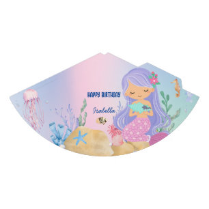 Chapeaux De Fètes Mignonne sirène pastel colorée Arc-en-ciel Anniver