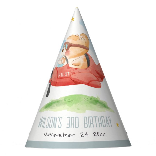 Chapeaux De Fètes Mignonne volez au-dessus de l'ours en peluche Anim (Devant)