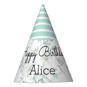 Chapeaux De Fètes Moderne Blanc Magnolia Verdure Casquette de fête d