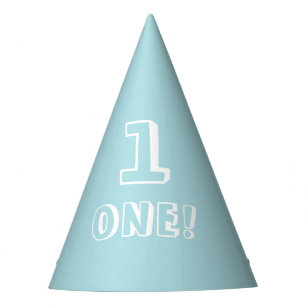 Chapeaux De Fètes Moderne bleu clair personnalisé numéro âge anniver