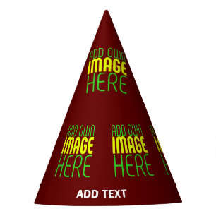 CHAPEAUX DE FÈTES MODERNE ÉDITABLE SIMPLE OXBLOOD IMAGE MODÈLE TEXTE