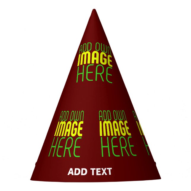 CHAPEAUX DE FÈTES MODERNE ÉDITABLE SIMPLE OXBLOOD IMAGE MODÈLE TEXTE (Devant)