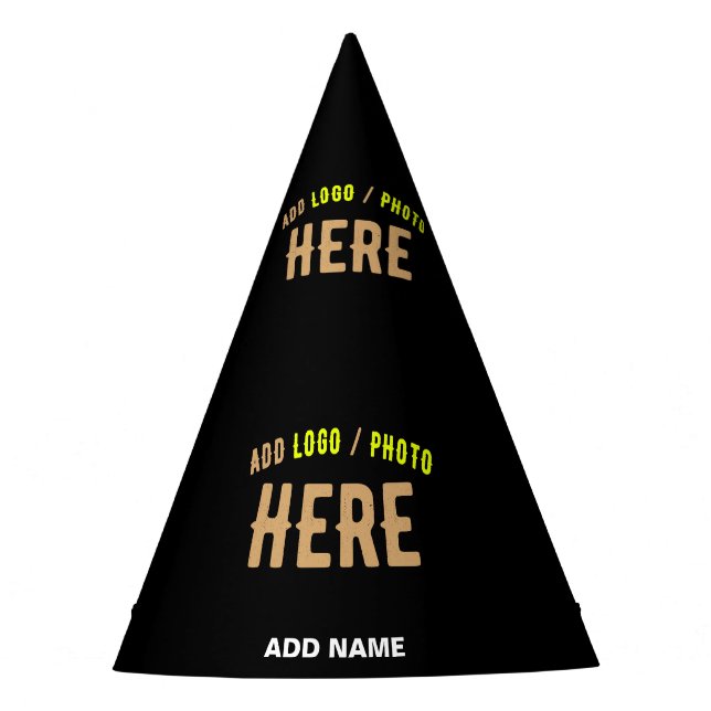 CHAPEAUX DE FÈTES MODERNE ET MODERNE PERSONNALISABLE NOIR VÉRIFIÉ (Devant)