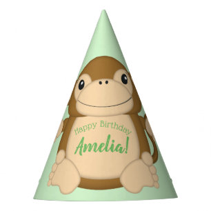 Chapeaux De Fètes Monkey Anniversaire Vert