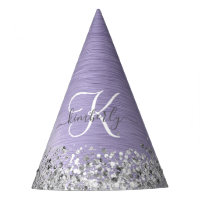 Monogramme de nom de paillettes argentées en métal