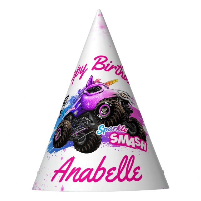 Chapeaux De Fètes Monster Jam - Sparkle Smash Anniversaire (Devant)
