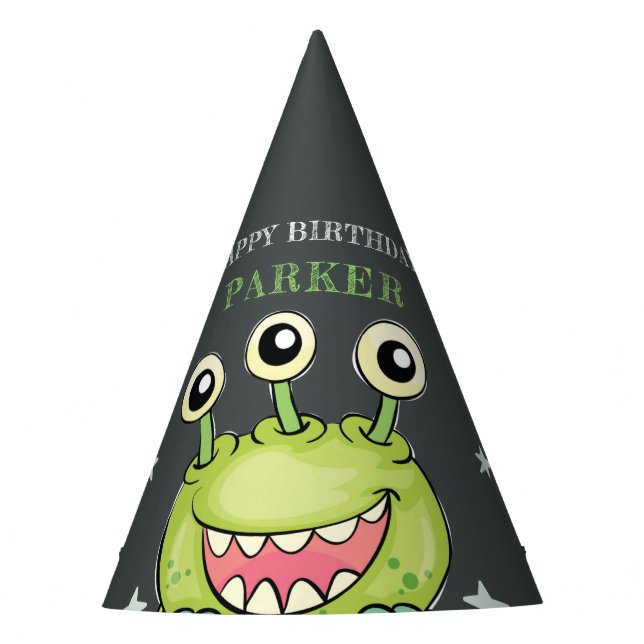 Chapeaux De Fètes Monster Thème Anniversaire (Devant)