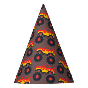 Chapeaux De Fètes Monster Truck Boy Anniversaire