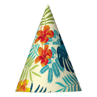 Chapeaux De Fètes Monstère tropicale Hibiscus Motif d'été