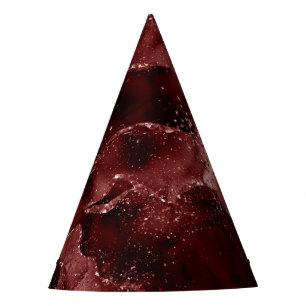 Chapeaux De Fètes Moody Agate Henné sang rouge grenat bijou ton