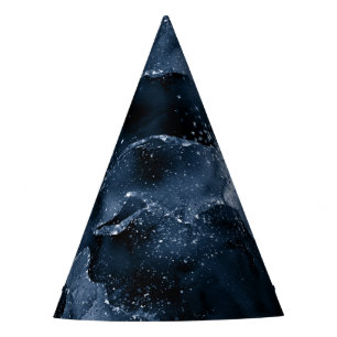 Chapeaux De Fètes Moody Agate Marine Denim Steel Blue Faux Parties