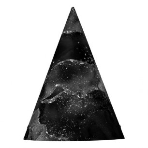 Chapeaux De Fètes Moody Agate Onyx Black Silver Vampy Goth Parties