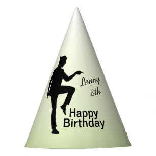 Chapeaux De Fètes Moonwalk Dancer Nom et année Anniversaire