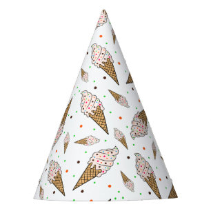 Chapeaux De Fètes Motif à cône crème glacée