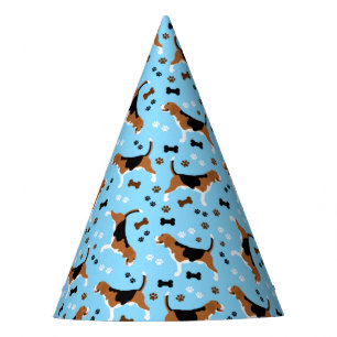Chapeaux De Fètes Motif bleu de la fête des chiens beagle