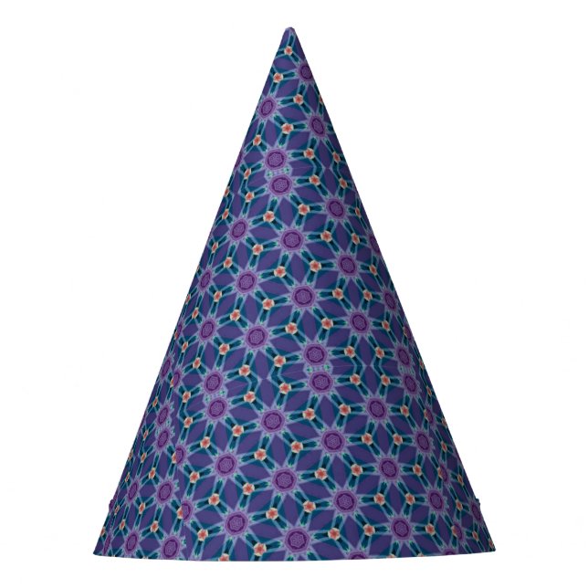 Chapeaux De Fètes Motif bleu et violet (Devant)