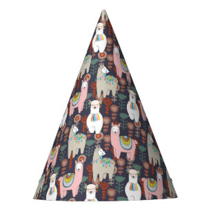 Chapeaux De Fètes Motif coloré de lamas