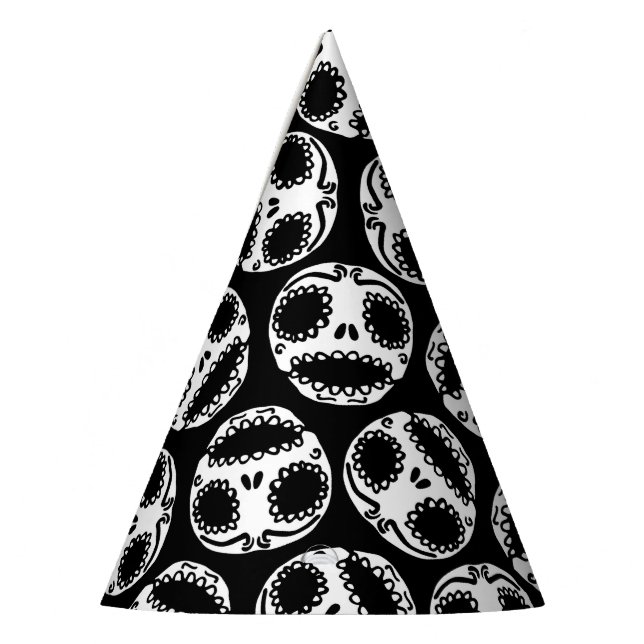 Chapeaux De Fètes Motif crâne à sucre (Gauche)