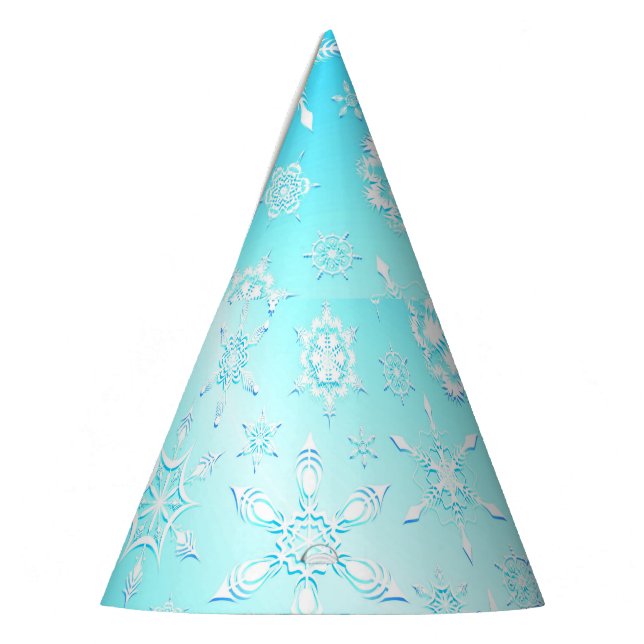 Chapeaux De Fètes Motif Crystal Snowflakes (Gauche)