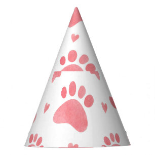 Chapeaux De Fètes Motif d'aquarelle Cat Paws