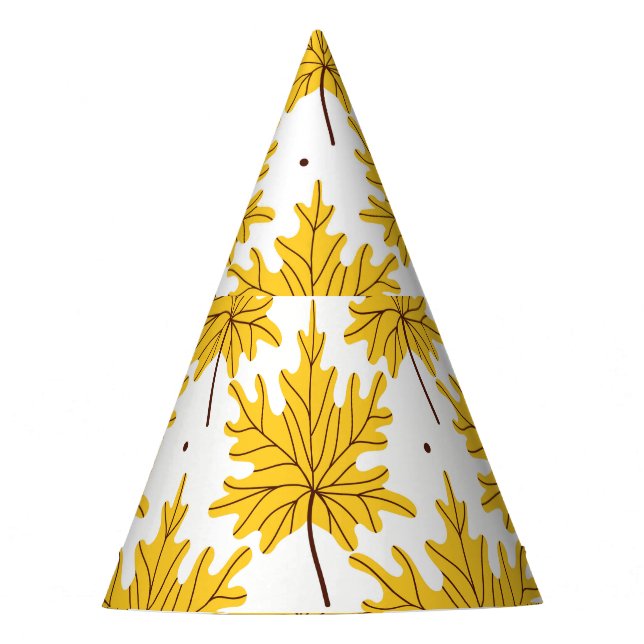 Chapeaux De Fètes Motif d'automne des Feuilles d'érable d'or (Devant)