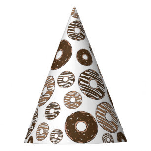 Chapeaux De Fètes Motif de beignes, beignets de chocolat, beignets d