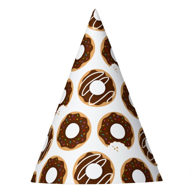 Chapeaux De Fètes Motif de beignets de chocolat (Devant)