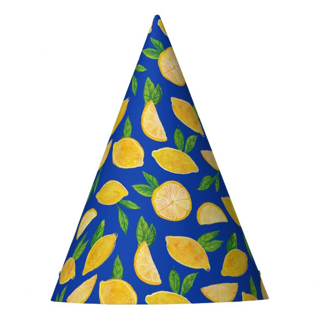 Chapeaux De Fètes Motif de citron méditerranéen (Devant)