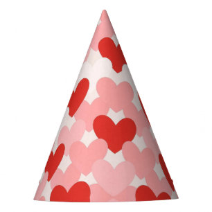 Chapeaux De Fètes Motif de cœur rouge/rose/blanc pour la Saint-Valen