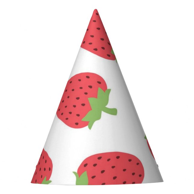 Chapeaux De Fètes Motif de fraises (Devant)