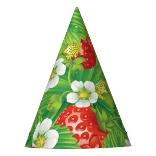 Chapeaux De Fètes Motif de fraises