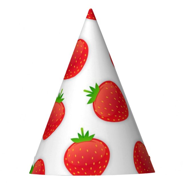 Chapeaux De Fètes Motif de fraises (Devant)