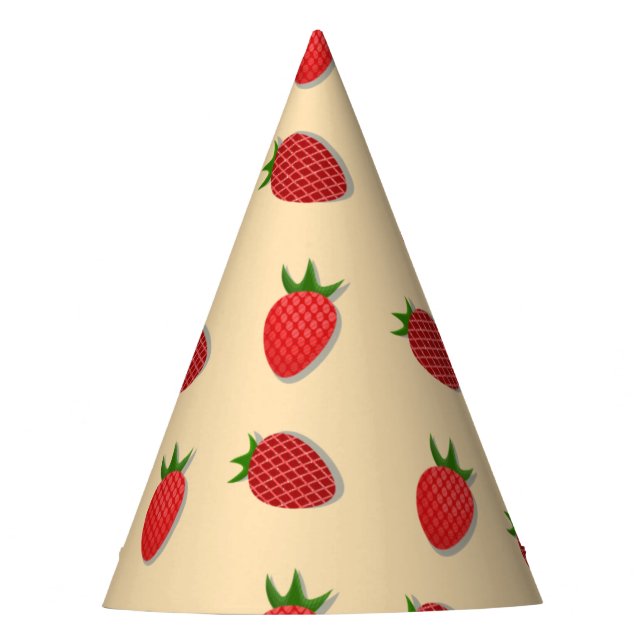 Chapeaux De Fètes Motif de fraises pour les fruits à l'été bonnes vi (Devant)