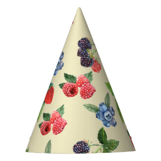 Chapeaux De Fètes Motif de framboise d'aquarelle