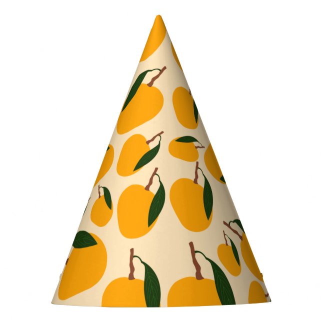 Chapeaux De Fètes Motif de fruits d'été Mango (Devant)