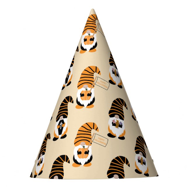 Chapeaux De Fètes Motif De Gnomes, Halloween Gnomes Trick Ou Treat (Devant)