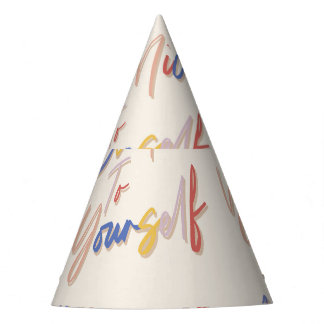 Chapeaux De Fètes Motif de motivation coloré tiré à la main