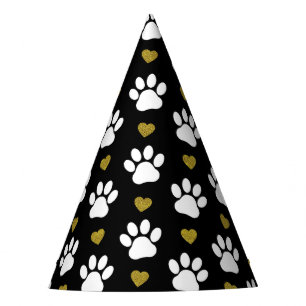 Chapeaux De Fètes Motif De Pâtes, Pâtes De Chien, Pâtes Blanches, Co