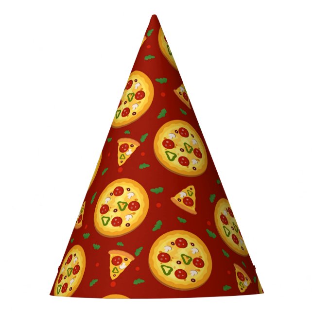 Chapeaux De Fètes motif de pizza cool papier (Devant)